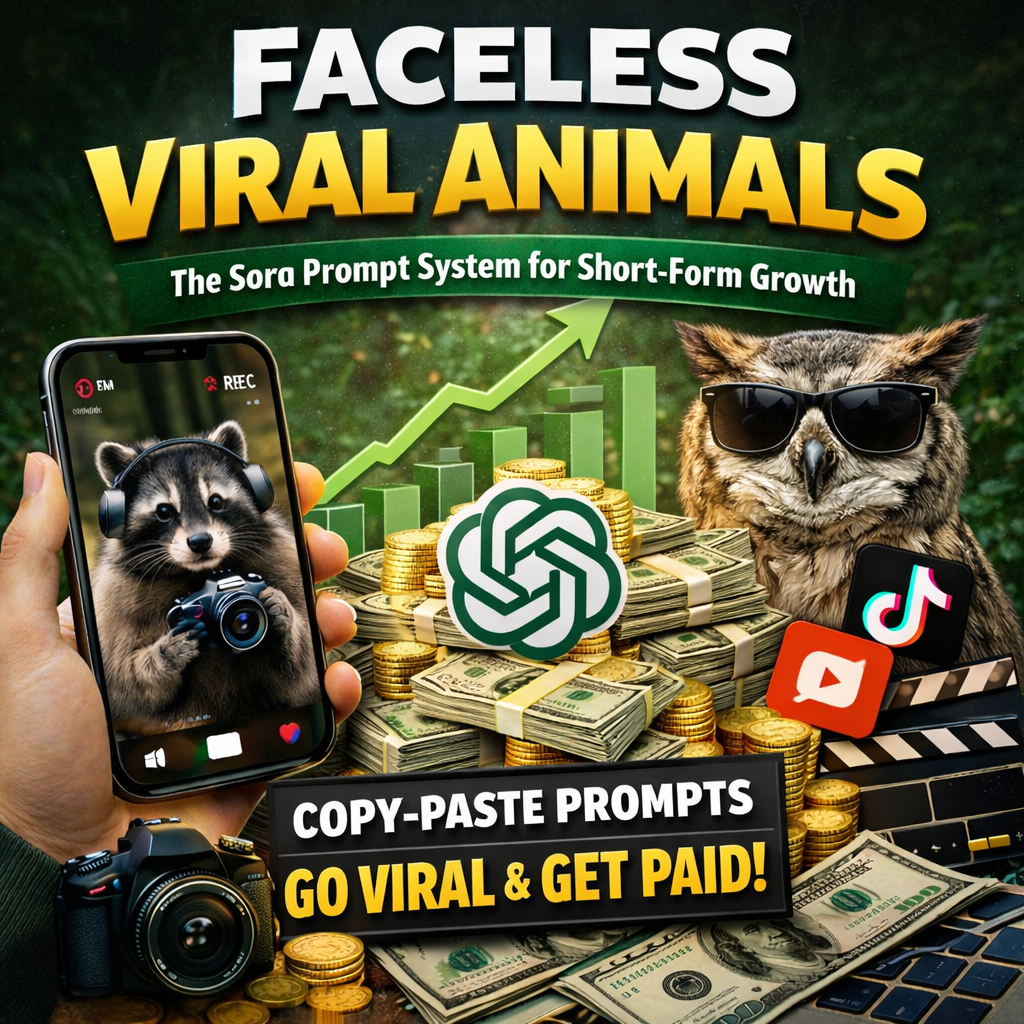 AI Animal Shorts Blueprint + 35 "Copy and Paste" AI prompts